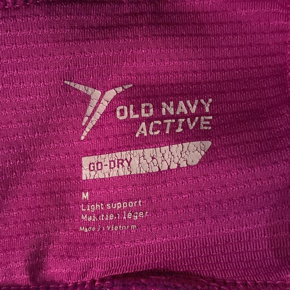 🔴 Old Navy Pink/Purple Patterned Light Support Strappy-back Sports Bra Size Med - Picture 8 of 10